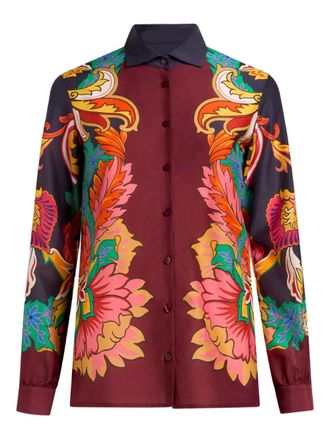 Etro Blouse met bloemenprint - Rood