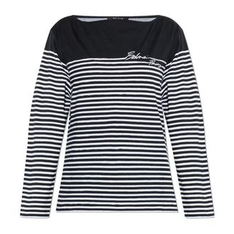 Balmain Long Sleeve Tops, female, Black, Size: XS Striped Pattern Top