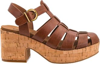 Corkys Footwear Womens Fishin For A Compliment Chunky Block Heel In Bourbon