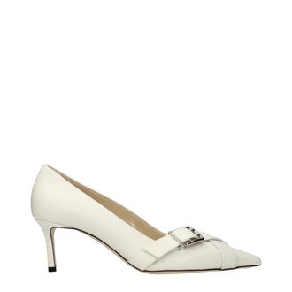 Jimmy Choo London Blue Leather Mid Heel Womens Pumps