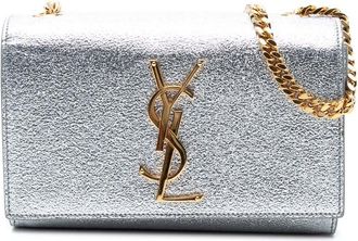 Saint Laurent Pre-owned Saint Laurent Small Metallic Calfskin Classic Monogram Kate Crossbody PTB354121 0415