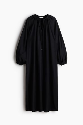 H&M Kleid mit Ballon&auml;rmeln - Schwarz