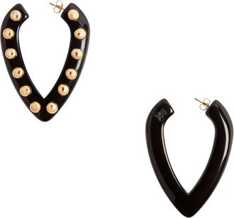 La DoubleJ Dauw Oorbellen - Dames - Oorbellen - Zwart - ONE Size - Accessoires