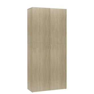 vidaXL Mueble Zapatero Madera Contrachapada Color Roble 80x35,5x180 Cm Vidaxl