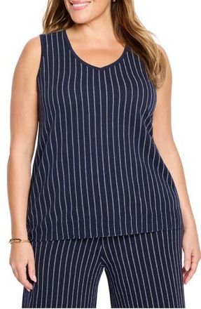 Nic+Zoe Destination Stripe Sweater Tank in Indigo Multi at Nordstrom Rack, Size 2X