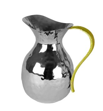 Classic Touch Stainless Steel Pitcher With Gold Handle