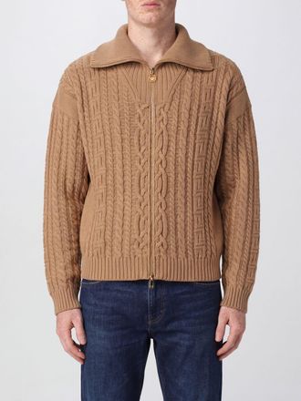 Versace Cardigan con zip in lana vergine tricot