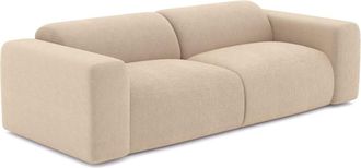 Sia Home Sof&aacute; cama 3 plazas terciopelo de pana beige 205 cm