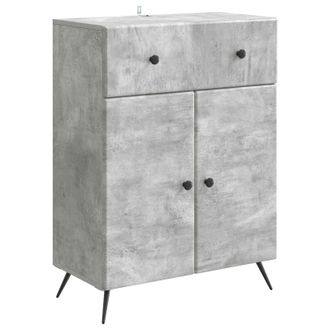 vidaXL Aparador Gris Hormig&oacute;n 66 X 34,5 X 90 Cm Madera De Ingenier&iacute;a Vidaxl