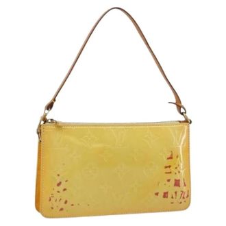 Louis Vuitton Pre-owned Accessory Pouch - Dames - Pre-owned - Geel - Maat: ONE Size Leer