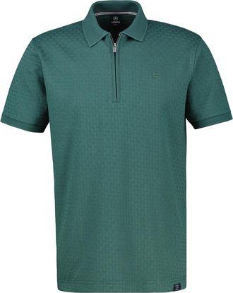 Lerros Poloshirt LERROS Poloshirt mit Reissverschlusskragen, grosse Gr&ouml;ssen, Herren, Gr. 4XL, soft teal, 100% Baumwolle, ohne Ausschnitt, Shirts Poloshirt