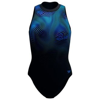Speedo Print Hydrasuit One Piece Badeanzug f&uuml;r Damen | schwarz/blau