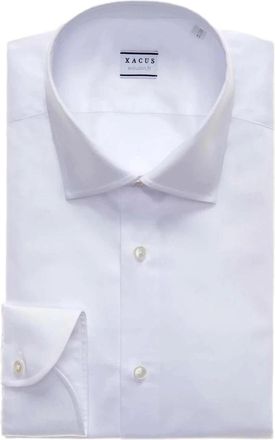 Xacus Twill Evolution Classic Fit massief kleurhals shirt - Heren - Zakelijke Overhemden - Wit - 7XL - Overhemden