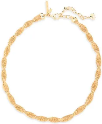 Lele Sadoughi Serpentine Mesh Necklace in Gold at Nordstrom