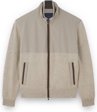 Paul & Shark Wollen en kasjmier hybride jas met Typhoon Re-4x 4 Stretch - Heren - Regenjassen - Beige - 2XL - Wol - Jassen