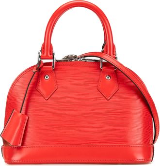 Louis Vuitton Pre-owned Womens Mini Pochette Zip Top Handbag - Red Leather - One Size