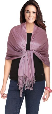 World of Shawls Plain Pashmina Scarf Hijab Shawl Stole Wrap (Lavender)