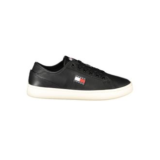 Tommy Hilfiger Womens Corporate Sneaker - Black Leather - Size EU 40