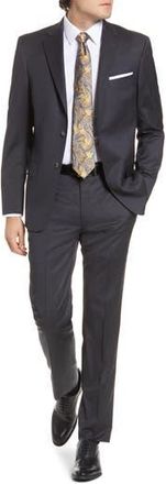 Hart Schaffner Marx New York Classic Fit Solid Stretch Wool Suit in Charcoal at Nordstrom Rack, Size 40 Short