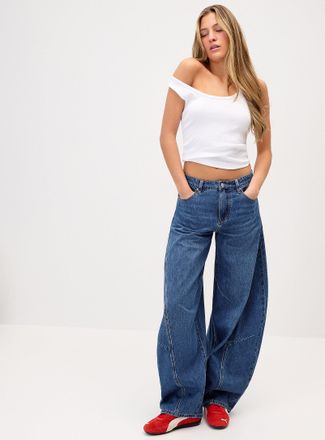 Twik Womens Low-rise barrel jean