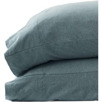 Pact Organic Favorite Tee Jersey Pillowcase 2-Pack in Smoke Heather at Nordstrom, Size Standard