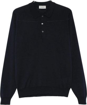 John Smedley Heren, Tops, Blauw, Maat: 2XL Wol