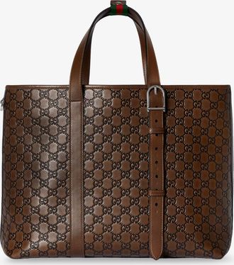 Gucci Borsa Shopping GG Emblem in pelle - GUCCI - gender_Man