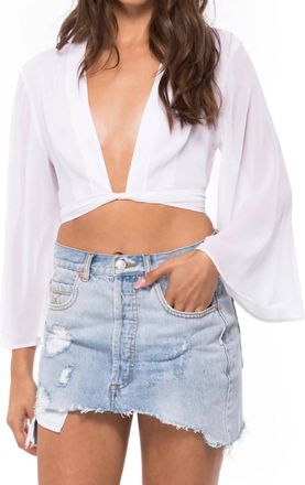 Show me your Mumu Jordyn Tie Top In White
