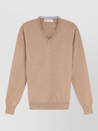 Brunello Cucinelli v neck knit sweater long sleeves