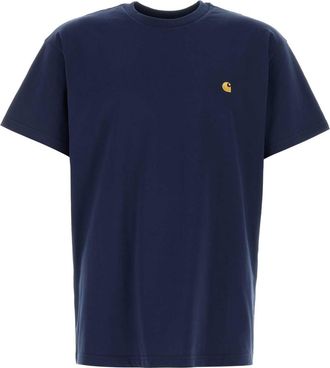 Carhartt Work in Progress Carhartt Wip Navy Blue Cotton S/S Chase T Shirt