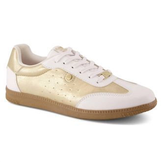 Andrea Womens Comfort Casual Sneakers In Gold