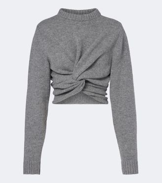 Balenciaga Jersey cropped de lana drapeado