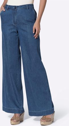 Heine B&uuml;gelfaltenhose HEINE, Damen, Gr. 34, Normalgr&ouml;ssen, jeansblau, 70% Baumwolle, 30% Lyocell, Hosen B&uuml;gelfaltenhose