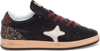 Ama brand Schoenen, Dames, Zwart, 37 EU, Leer, Sun Sneakers
