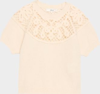 Frame Denim The Lace Gathered Sweater