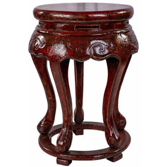 Wanderlust Deco Wanderlust Deco - Mesa Auxiliar De Madera Roja 36x36x55cm