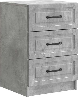 vidaXL Armario De Noche Gris Hormig&oacute;n 43 X 41 X 63,5 Cm Vidaxl