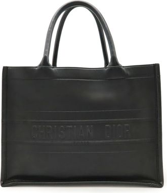 Dior Black Leather Tote Bag (Pre-Owned)