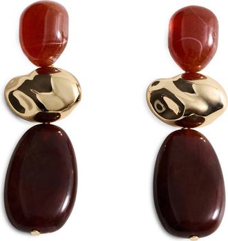 Mango Statement Drop Earrings in Gold at Nordstrom