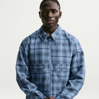 Nike Mens Tartan Loose Golf Jacket in Blue | II0778-486