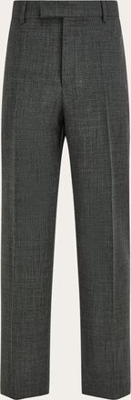 Ferragamo Uomo Pantalone ampio in lana Grigio