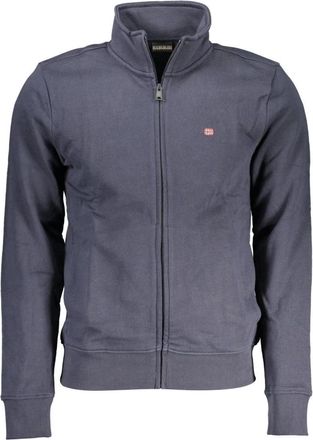 Napapijri Zip-throughs - Heren - Vesten met rits - Blauw - S - Katoen - Hoodies & sweatvesten