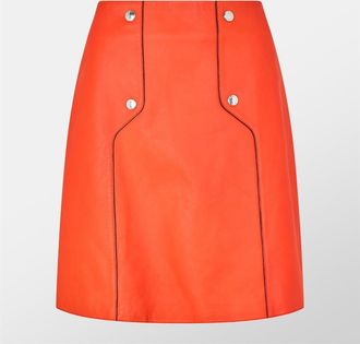 HUGO BOSS Womens Seminta Mini Pencil Skirt in Bright Orange - Size 6 UK