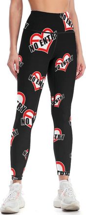 Generic No Entry Womens Yoga Pants High Waist Leggings Athletic Tights L