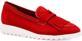 Amalfi By Rangoni Elemento Fringe Penny Loafer in Rosso Long Beach at Nordstrom, Size 8.5