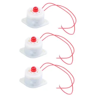 OEM 3x Bj-3 Ca 220v Sirena De Alarma Zumbadora Led Roja Intermitente 100 Db Blanca