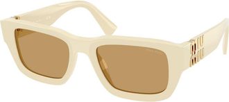 Miu Miu MUC04S 21D10Y Womens Sunglasses White Size 53