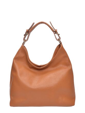 Anna Luchini Brown Rundleer Tas