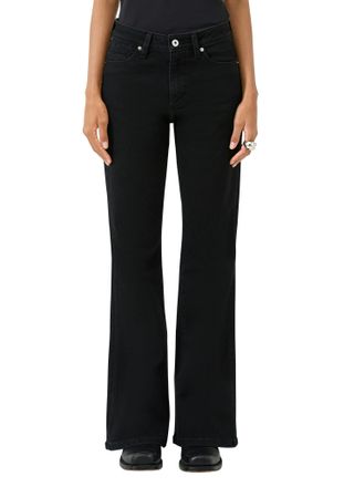 QS by s.Oliver 5-Pocket-Jeans QS, Damen, Gr. 34, L&auml;nge 30, schwarz, Denim/Jeans, Obermaterial: 84% Baumwolle, 14% Polyester, 2% Elasthan. Futter: 70% Polyester, 30% 