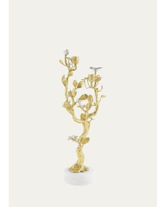 Michael Aram Lovebirds Silver & Gold Candelabra